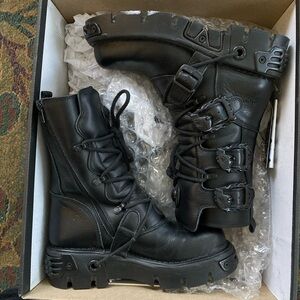 New Rock Combat Boots